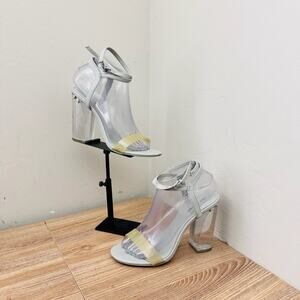 Call It Spring Ocalide clear block heel sandals Women’s Size 7.5